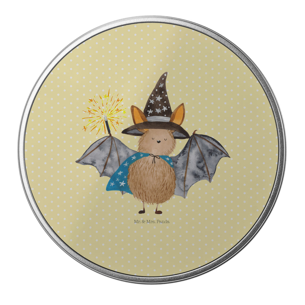 Blechdose rund Fledermaus Zauberer Metalldose, Keksdose, Dose, Vorratsdose, Geschenkbox, Tiermotive, Gute Laune, lustige Sprüche, Tiere, Fledermaus, Fledermäuse, Zauberer, Magier, Frauen, reinsteigern