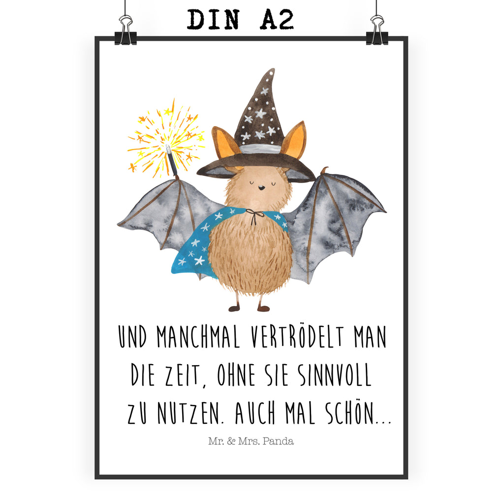 Poster Fledermaus Zauberer Poster, Wandposter, Bild, Wanddeko, Küchenposter, Kinderposter, Wanddeko Bild, Raumdekoration, Wanddekoration, Handgemaltes Poster, Mr. & Mrs. Panda Poster, Designposter, Kunstdruck, Posterdruck, Tiermotive, Gute Laune, lustige Sprüche, Tiere, Fledermaus, Fledermäuse, Zauberer, Magier, Frauen, reinsteigern