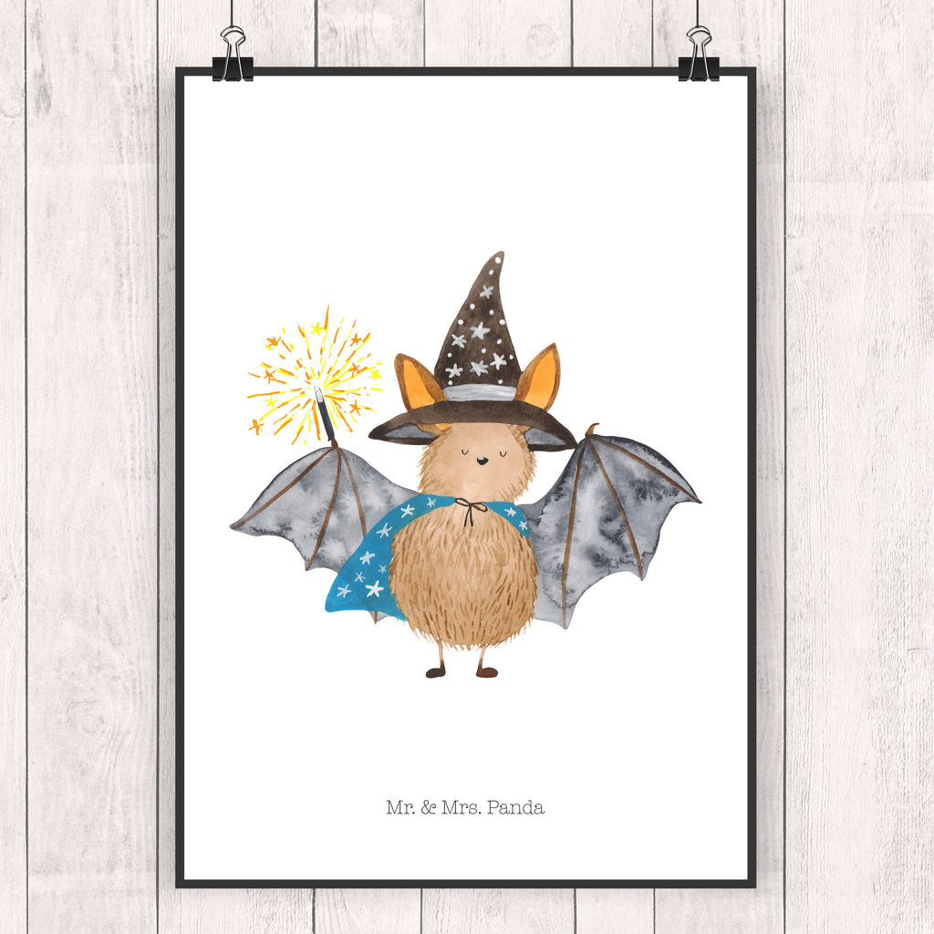 Poster Fledermaus Zauberer Poster, Wandposter, Bild, Wanddeko, Küchenposter, Kinderposter, Wanddeko Bild, Raumdekoration, Wanddekoration, Handgemaltes Poster, Mr. & Mrs. Panda Poster, Designposter, Kunstdruck, Posterdruck, Tiermotive, Gute Laune, lustige Sprüche, Tiere, Fledermaus, Fledermäuse, Zauberer, Magier, Frauen, reinsteigern
