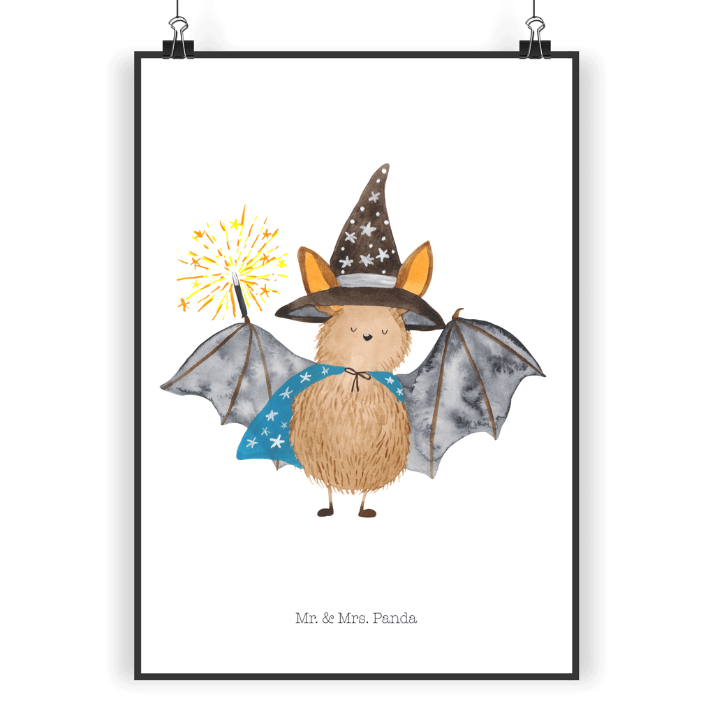 Poster Fledermaus Zauberer Poster, Wandposter, Bild, Wanddeko, Küchenposter, Kinderposter, Wanddeko Bild, Raumdekoration, Wanddekoration, Handgemaltes Poster, Mr. & Mrs. Panda Poster, Designposter, Kunstdruck, Posterdruck, Tiermotive, Gute Laune, lustige Sprüche, Tiere, Fledermaus, Fledermäuse, Zauberer, Magier, Frauen, reinsteigern