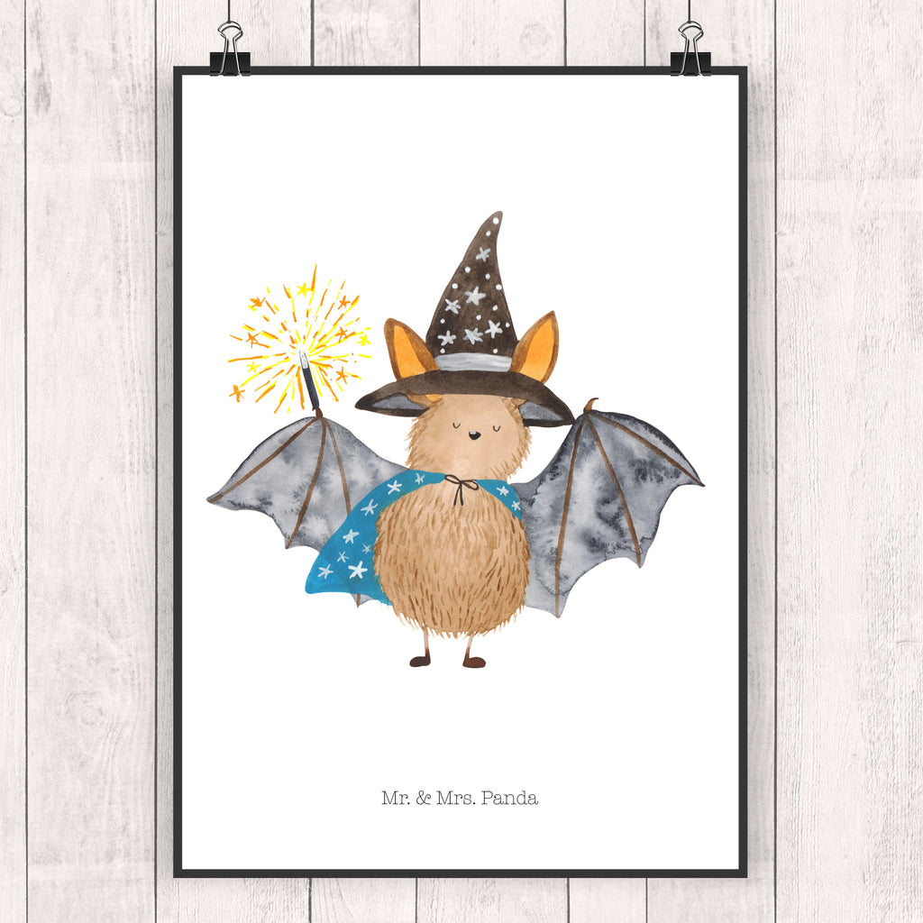 Poster Fledermaus Zauberer Poster, Wandposter, Bild, Wanddeko, Küchenposter, Kinderposter, Wanddeko Bild, Raumdekoration, Wanddekoration, Handgemaltes Poster, Mr. & Mrs. Panda Poster, Designposter, Kunstdruck, Posterdruck, Tiermotive, Gute Laune, lustige Sprüche, Tiere, Fledermaus, Fledermäuse, Zauberer, Magier, Frauen, reinsteigern
