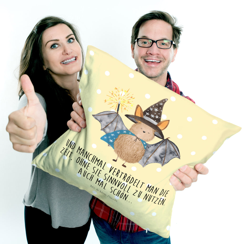 40x40 Kissen Fledermaus Zauberer Kissenhülle, Kopfkissen, Sofakissen, Dekokissen, Motivkissen, Tiermotive, Gute Laune, lustige Sprüche, Tiere, Fledermaus, Fledermäuse, Zauberer, Magier, Frauen, reinsteigern