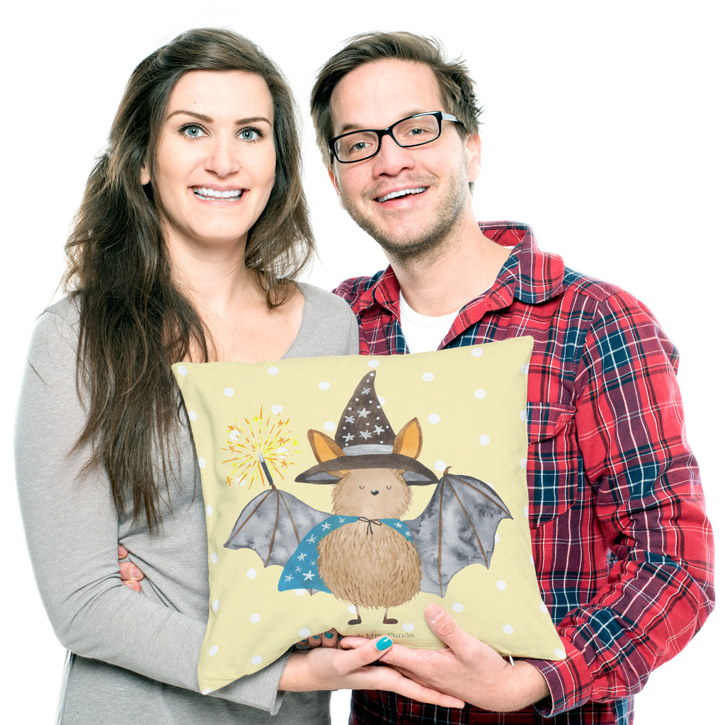 40x40 Kissen Fledermaus Zauberer Kissenhülle, Kopfkissen, Sofakissen, Dekokissen, Motivkissen, Tiermotive, Gute Laune, lustige Sprüche, Tiere, Fledermaus, Fledermäuse, Zauberer, Magier, Frauen, reinsteigern