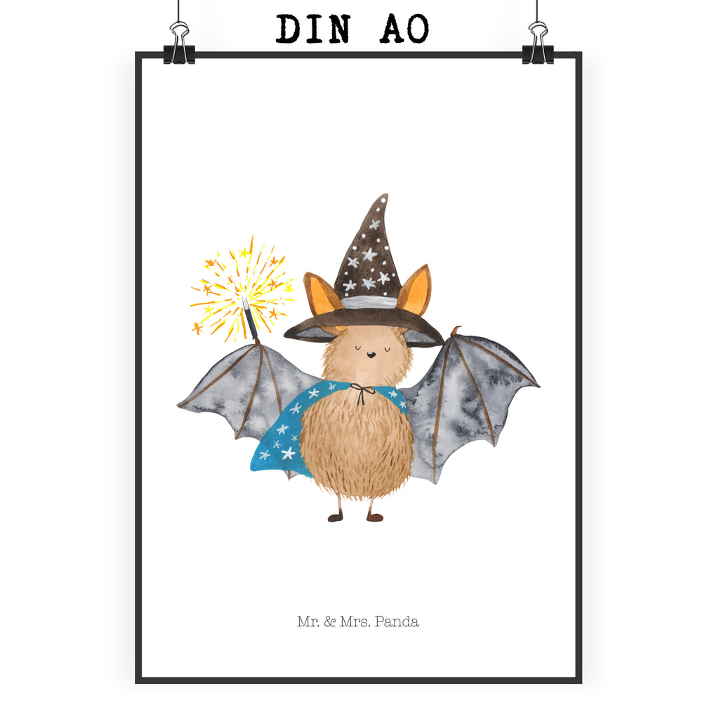 Poster Fledermaus Zauberer Poster, Wandposter, Bild, Wanddeko, Küchenposter, Kinderposter, Wanddeko Bild, Raumdekoration, Wanddekoration, Handgemaltes Poster, Mr. & Mrs. Panda Poster, Designposter, Kunstdruck, Posterdruck, Tiermotive, Gute Laune, lustige Sprüche, Tiere, Fledermaus, Fledermäuse, Zauberer, Magier, Frauen, reinsteigern