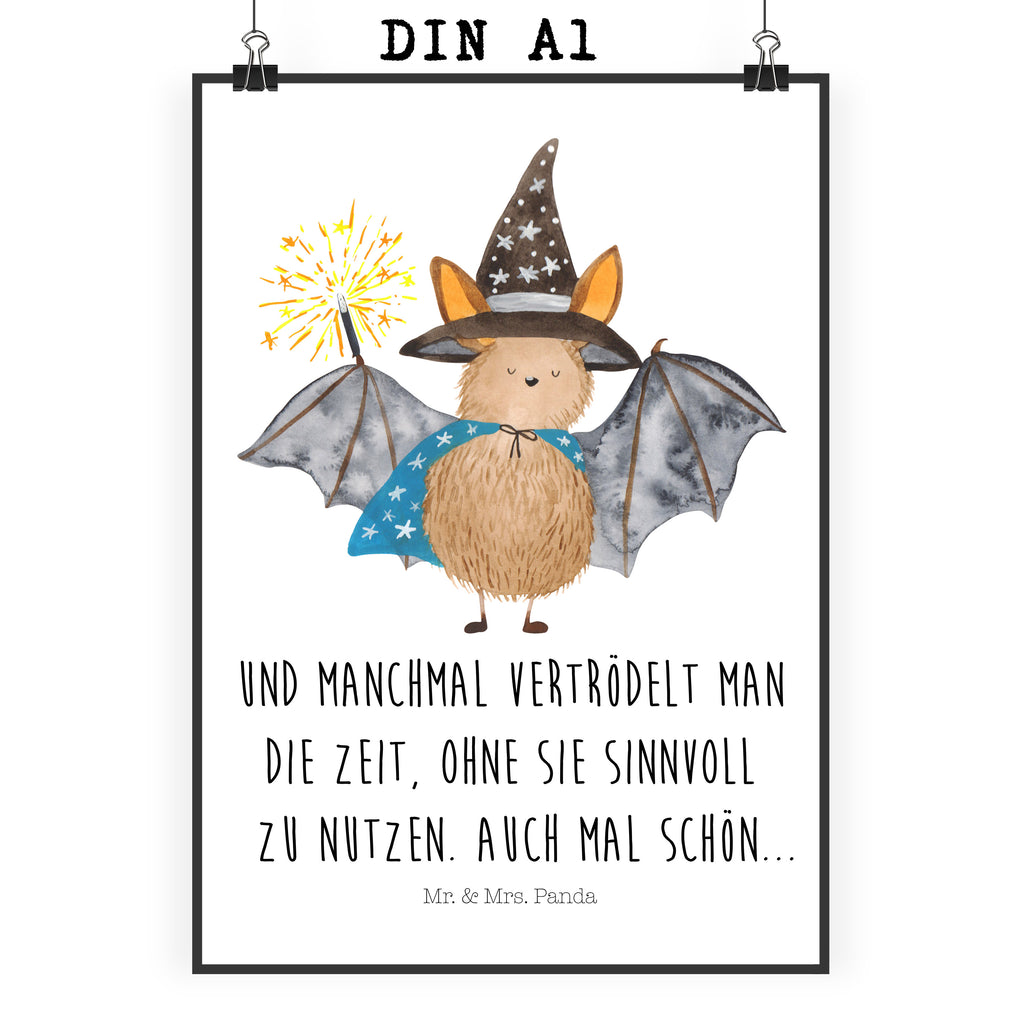 Poster Fledermaus Zauberer Poster, Wandposter, Bild, Wanddeko, Küchenposter, Kinderposter, Wanddeko Bild, Raumdekoration, Wanddekoration, Handgemaltes Poster, Mr. & Mrs. Panda Poster, Designposter, Kunstdruck, Posterdruck, Tiermotive, Gute Laune, lustige Sprüche, Tiere, Fledermaus, Fledermäuse, Zauberer, Magier, Frauen, reinsteigern