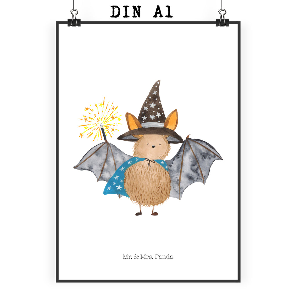 Poster Fledermaus Zauberer Poster, Wandposter, Bild, Wanddeko, Küchenposter, Kinderposter, Wanddeko Bild, Raumdekoration, Wanddekoration, Handgemaltes Poster, Mr. & Mrs. Panda Poster, Designposter, Kunstdruck, Posterdruck, Tiermotive, Gute Laune, lustige Sprüche, Tiere, Fledermaus, Fledermäuse, Zauberer, Magier, Frauen, reinsteigern