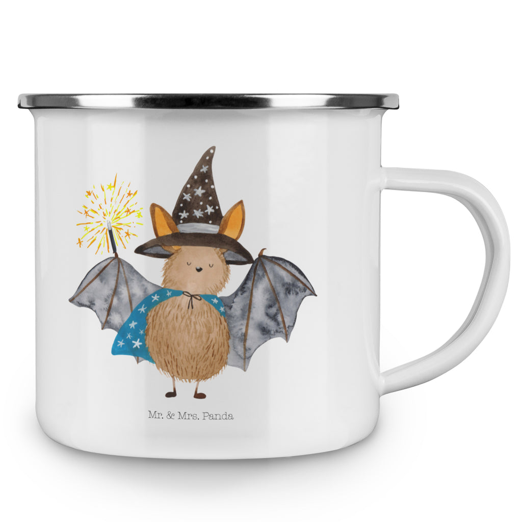 Camping Emaille Tasse Fledermaus Zauberer Campingtasse, Trinkbecher, Metalltasse, Outdoor Tasse, Emaille Trinkbecher, Blechtasse Outdoor, Emaille Campingbecher, Edelstahl Trinkbecher, Metalltasse für Camping, Kaffee Blechtasse, Camping Tasse Metall, Tiermotive, Gute Laune, lustige Sprüche, Tiere, Fledermaus, Fledermäuse, Zauberer, Magier, Frauen, reinsteigern