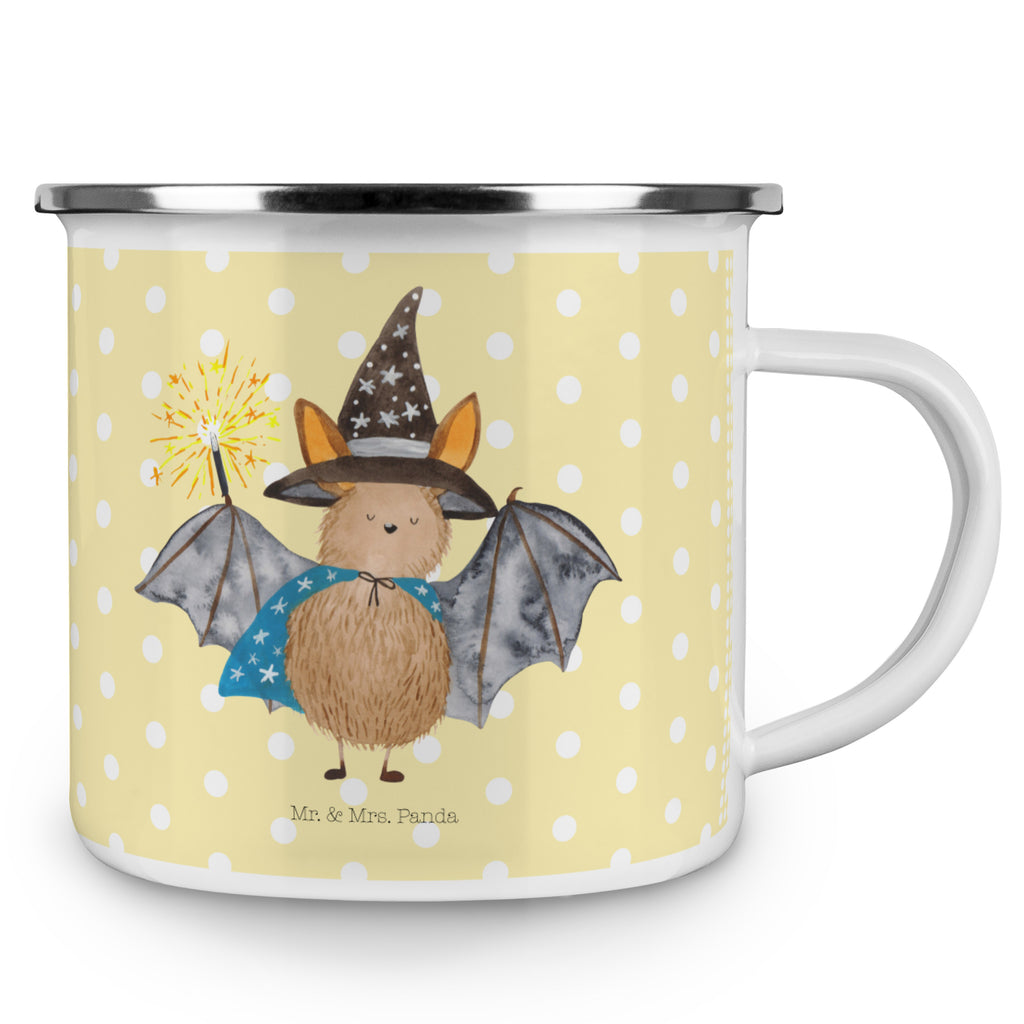 Camping Emaille Tasse Fledermaus Zauberer Campingtasse, Trinkbecher, Metalltasse, Outdoor Tasse, Emaille Trinkbecher, Blechtasse Outdoor, Emaille Campingbecher, Edelstahl Trinkbecher, Metalltasse für Camping, Kaffee Blechtasse, Camping Tasse Metall, Tiermotive, Gute Laune, lustige Sprüche, Tiere, Fledermaus, Fledermäuse, Zauberer, Magier, Frauen, reinsteigern