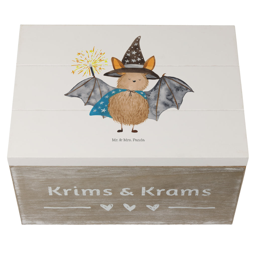 Holzkiste Fledermaus Zauberer Holzkiste, Kiste, Schatzkiste, Truhe, Schatulle, XXL, Erinnerungsbox, Erinnerungskiste, Dekokiste, Aufbewahrungsbox, Tiermotive, Gute Laune, lustige Sprüche, Tiere, Fledermaus, Fledermäuse, Zauberer, Magier, Frauen, reinsteigern
