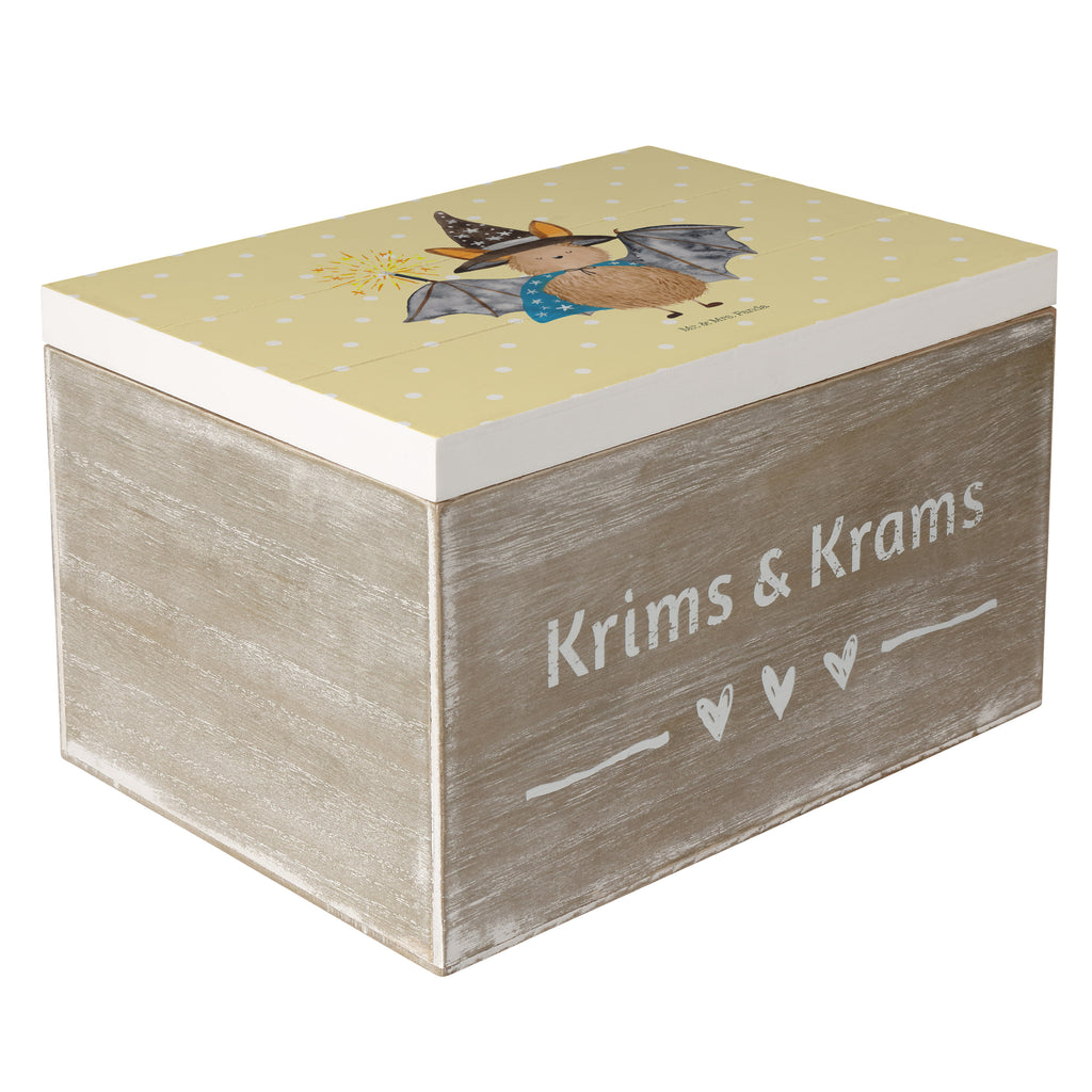 Holzkiste Fledermaus Zauberer Holzkiste, Kiste, Schatzkiste, Truhe, Schatulle, XXL, Erinnerungsbox, Erinnerungskiste, Dekokiste, Aufbewahrungsbox, Tiermotive, Gute Laune, lustige Sprüche, Tiere, Fledermaus, Fledermäuse, Zauberer, Magier, Frauen, reinsteigern