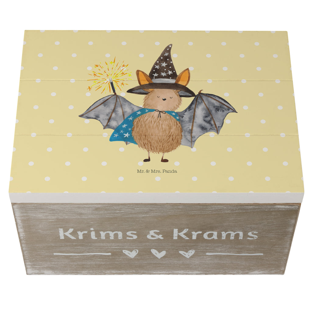 Holzkiste Fledermaus Zauberer Holzkiste, Kiste, Schatzkiste, Truhe, Schatulle, XXL, Erinnerungsbox, Erinnerungskiste, Dekokiste, Aufbewahrungsbox, Tiermotive, Gute Laune, lustige Sprüche, Tiere, Fledermaus, Fledermäuse, Zauberer, Magier, Frauen, reinsteigern