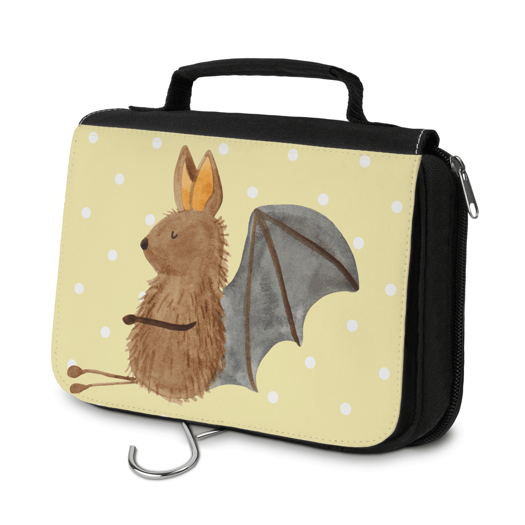 Kulturbeutel Fledermaus sitzend Kulturbeutel, Zum Aufhängen, Waschtasche, Kosmetiktasche, Damen, Herren, Aufbewahrungstasche, Schminktasche, Kosmetikbeutel, Organizer, Kulturtasche, Schminkutensil, Tiermotive, Gute Laune, lustige Sprüche, Tiere, Fledermaus, Fledermäuse, Motivation, entspannen