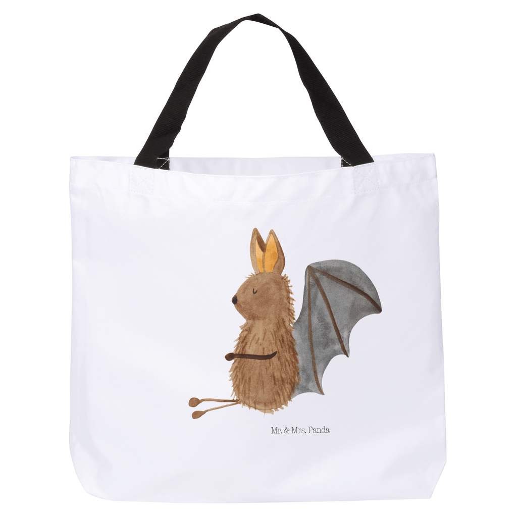 Shopper Fledermaus sitzend Beutel, Einkaufstasche, Tasche, Strandtasche, Einkaufsbeutel, Shopper, Schultasche, Freizeittasche, Tragebeutel, Schulbeutel, Alltagstasche, Tiermotive, Gute Laune, lustige Sprüche, Tiere, Fledermaus, Fledermäuse, Motivation, entspannen
