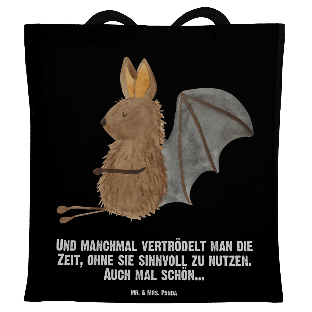 Tragetasche Fledermaus sitzend Beuteltasche, Beutel, Einkaufstasche, Jutebeutel, Stoffbeutel, Tiermotive, Gute Laune, lustige Sprüche, Tiere, Fledermaus, Fledermäuse, Motivation, entspannen