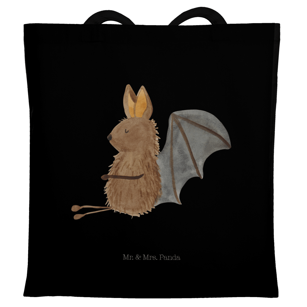Tragetasche Fledermaus sitzend Beuteltasche, Beutel, Einkaufstasche, Jutebeutel, Stoffbeutel, Tiermotive, Gute Laune, lustige Sprüche, Tiere, Fledermaus, Fledermäuse, Motivation, entspannen
