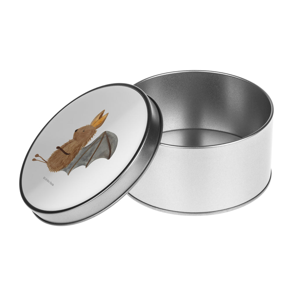 Blechdose rund Fledermaus sitzend Metalldose, Keksdose, Dose, Vorratsdose, Geschenkbox, Tiermotive, Gute Laune, lustige Sprüche, Tiere, Fledermaus, Fledermäuse, Motivation, entspannen