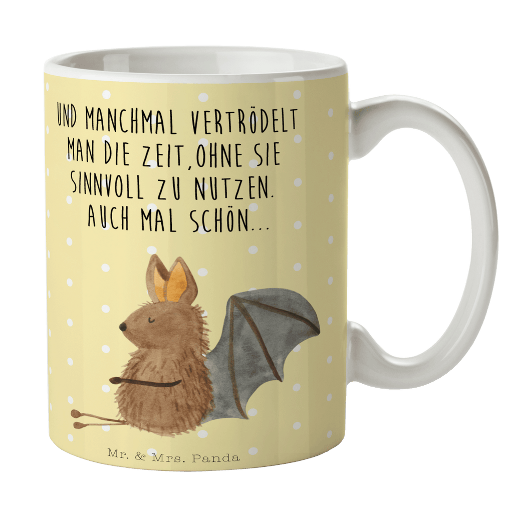 Tasse Fledermaus sitzend Fledermaus, Fledermäuse, Motivation, entspannen Becher, Kaffeetasse, Kaffeebecher, Tee, Frühstück, Büro  süße Tiermotive, gute Laune, lustige Sprüche, Tiere