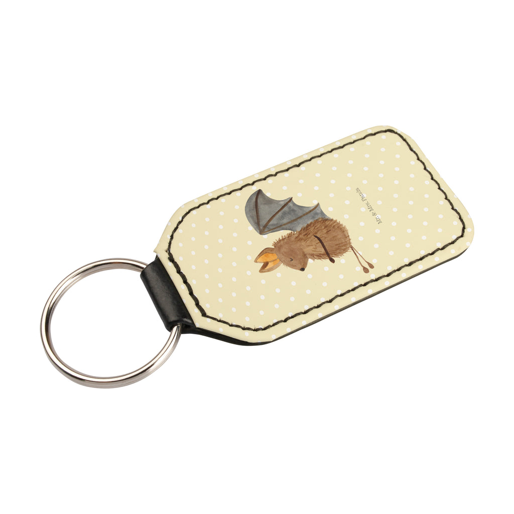 Rechteckig Schlüsselanhänger Fledermaus sitzend Schlüsselanhänger, Anhänger, Taschenanhänger, Glücksbringer, Schutzengel, Tiermotive, Gute Laune, lustige Sprüche, Tiere, Fledermaus, Fledermäuse, Motivation, entspannen