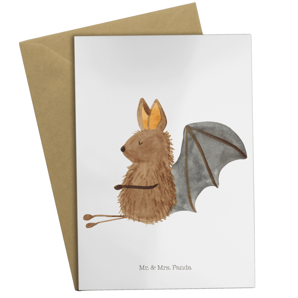 Grußkarte Fledermaus sitzend Klappkarte, Einladungskarte, Glückwunschkarte, Hochzeitskarte, Geburtstagskarte, Karte, Tiermotive, Gute Laune, lustige Sprüche, Tiere, Fledermaus, Fledermäuse, Motivation, entspannen