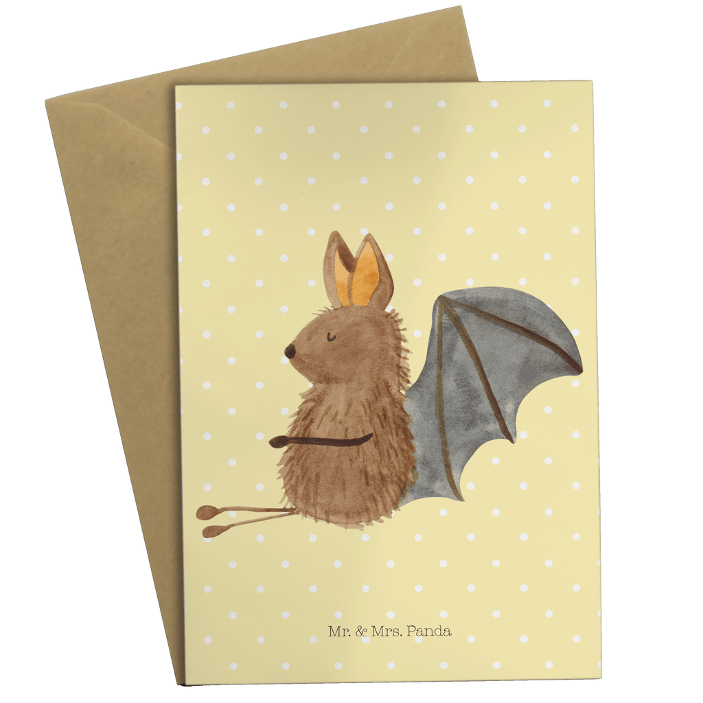 Grußkarte Fledermaus sitzend Klappkarte, Einladungskarte, Glückwunschkarte, Hochzeitskarte, Geburtstagskarte, Karte, Tiermotive, Gute Laune, lustige Sprüche, Tiere, Fledermaus, Fledermäuse, Motivation, entspannen