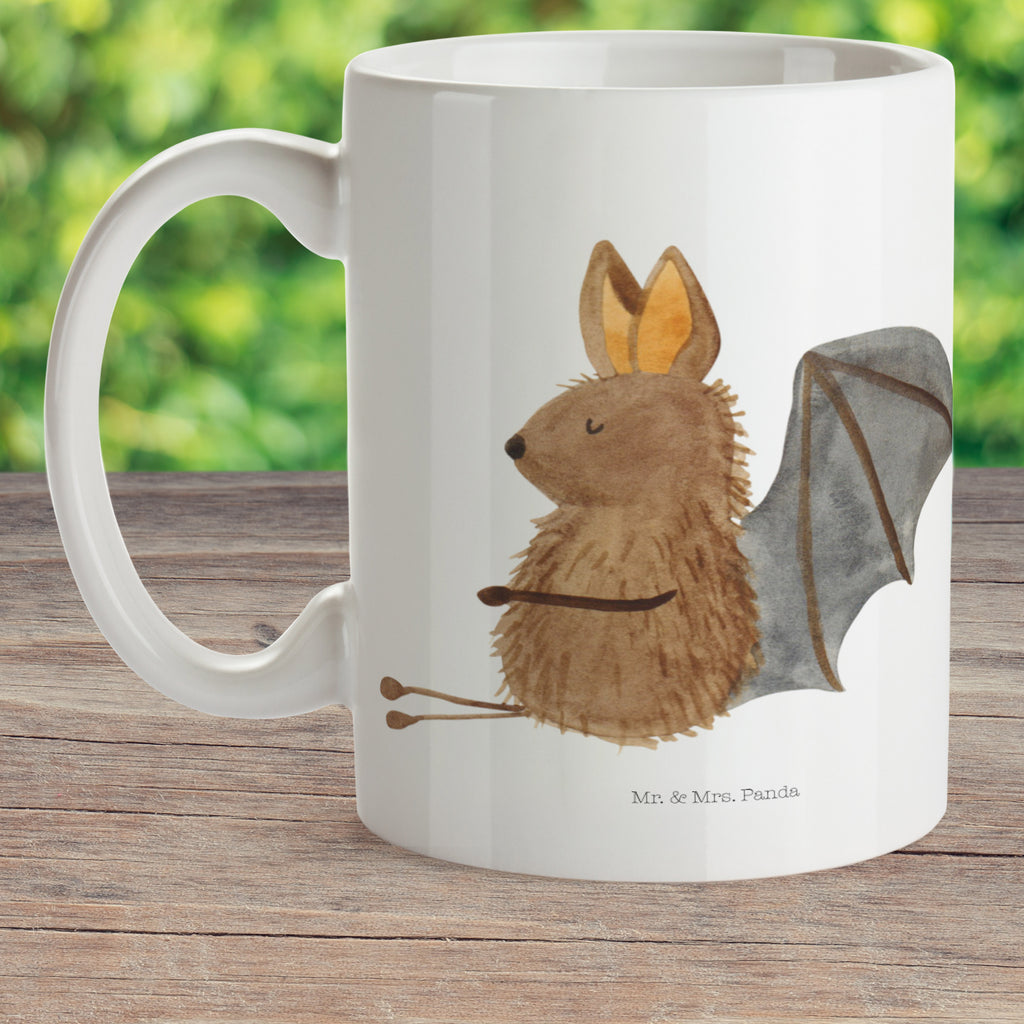 Kindertasse Fledermaus sitzend Kunststoff Tasse, Kindergarten, Tasse, Trinkbecher, Camping Becher, Kaffeetasse, Kunststoffbecher, Kindergartenbecher, Outdoorgeschirr, Kunststoffgeschirr, Reisebecher, Reisetasse, Kinderbecher, Tiermotive, Gute Laune, lustige Sprüche, Tiere, Fledermaus, Fledermäuse, Motivation, entspannen