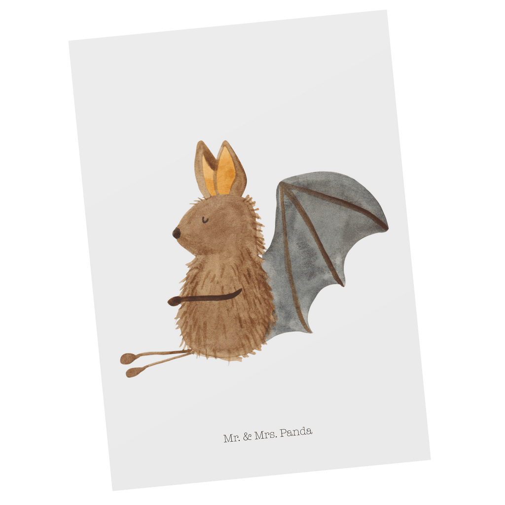 Postkarte Fledermaus sitzend Geschenkkarte, Grußkarte, Karte, Einladung, Ansichtskarte, Geburtstagskarte, Einladungskarte, Dankeskarte, Tiermotive, Gute Laune, lustige Sprüche, Tiere, Fledermaus, Fledermäuse, Motivation, entspannen