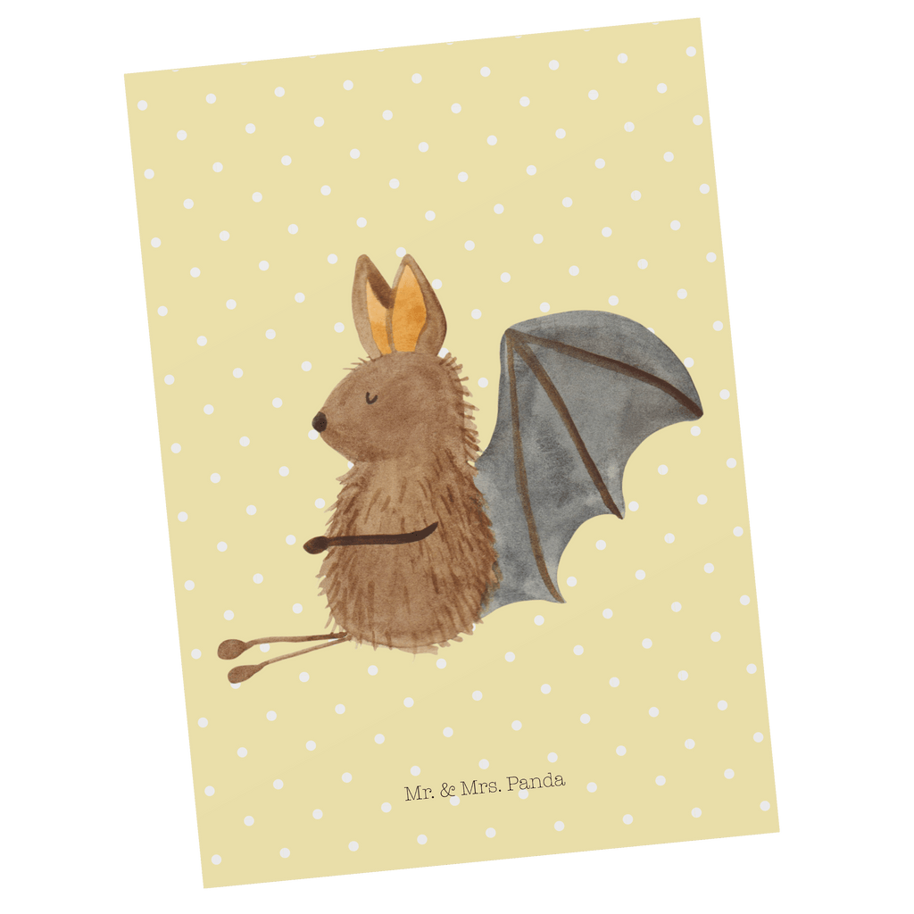 Postkarte Fledermaus sitzend Geschenkkarte, Grußkarte, Karte, Einladung, Ansichtskarte, Geburtstagskarte, Einladungskarte, Dankeskarte, Tiermotive, Gute Laune, lustige Sprüche, Tiere, Fledermaus, Fledermäuse, Motivation, entspannen