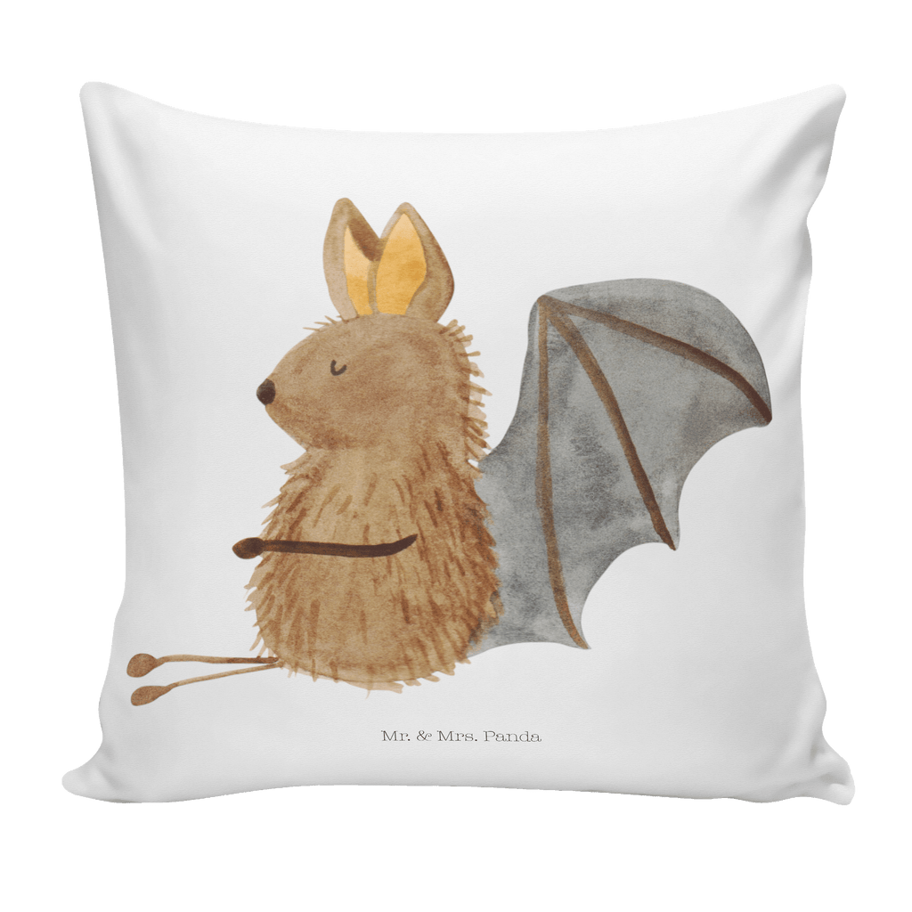 40x40 Kissen Fledermaus sitzend Kissenhülle, Kopfkissen, Sofakissen, Dekokissen, Motivkissen, Tiermotive, Gute Laune, lustige Sprüche, Tiere, Fledermaus, Fledermäuse, Motivation, entspannen