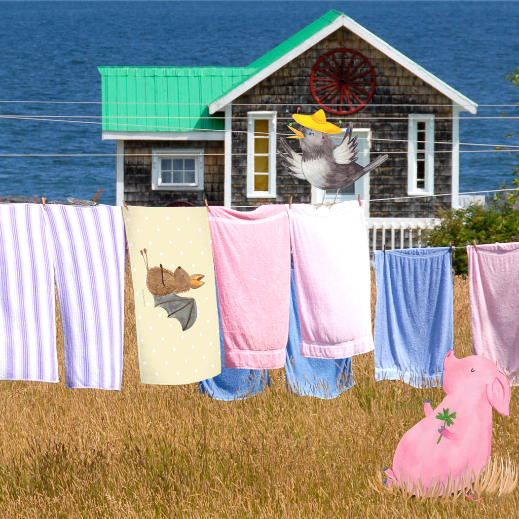 Gäste Handtuch Fledermaus sitzend Gästetuch, Reisehandtuch, Sport Handtuch, Frottier, Kinder Handtuch, Tiermotive, Gute Laune, lustige Sprüche, Tiere, Fledermaus, Fledermäuse, Motivation, entspannen