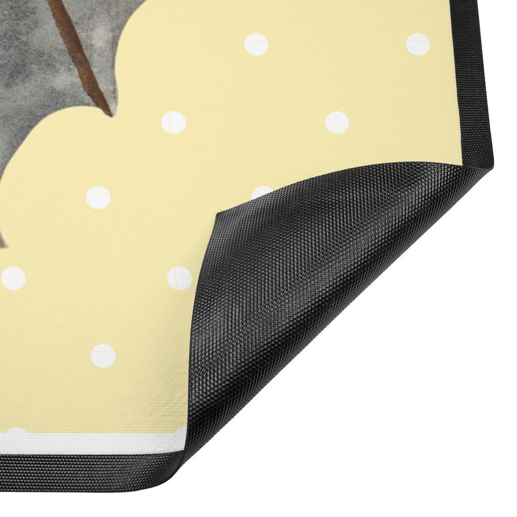 Fußmatte Fledermaus sitzend Fledermaus, Fledermäuse, Motivation, entspannen Türvorleger, Schmutzmatte, Fußabtreter, Matte, Schmutzfänger, Fußabstreifer, Schmutzfangmatte, Türmatte, Motivfußmatte,  Haustürmatte, Vorleger  süße Tiermotive, gute Laune, lustige Sprüche, Tiere