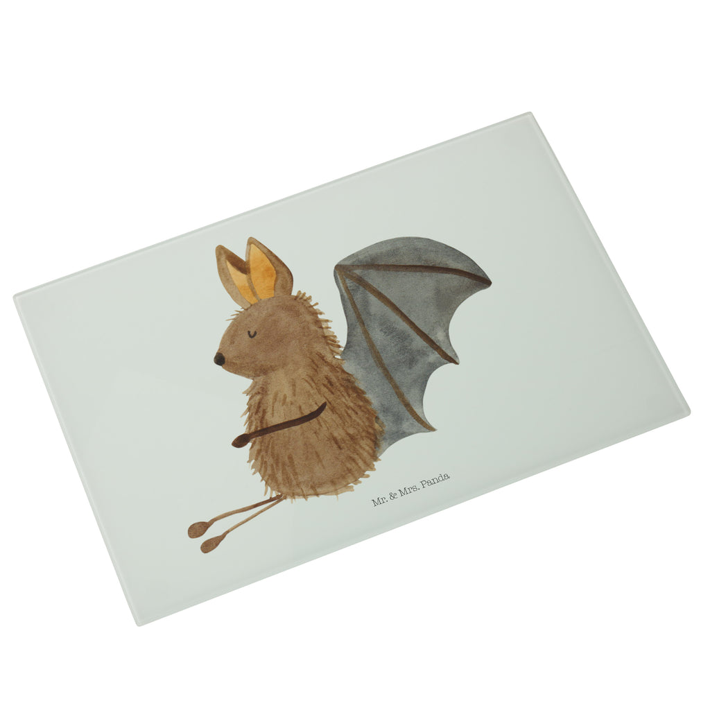 XL Glas Schneidbrett Fledermaus sitzend Glasschneidebrett, Schneidebrett, Frühstücksbrett, Küche, Tiermotive, Gute Laune, lustige Sprüche, Tiere, Fledermaus, Fledermäuse, Motivation, entspannen