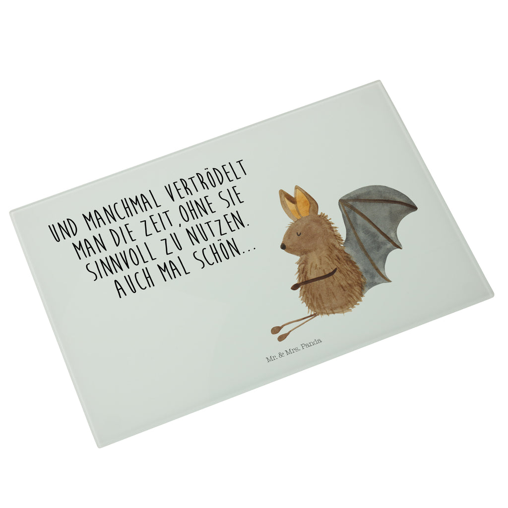 XL Glas Schneidbrett Fledermaus sitzend Glasschneidebrett, Schneidebrett, Frühstücksbrett, Küche, Tiermotive, Gute Laune, lustige Sprüche, Tiere, Fledermaus, Fledermäuse, Motivation, entspannen