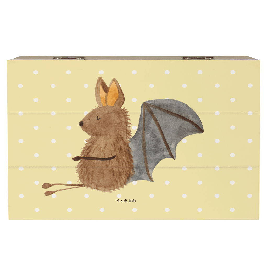 Holzkiste Fledermaus sitzend Holzkiste, Kiste, Schatzkiste, Truhe, Schatulle, XXL, Erinnerungsbox, Erinnerungskiste, Dekokiste, Aufbewahrungsbox, Tiermotive, Gute Laune, lustige Sprüche, Tiere, Fledermaus, Fledermäuse, Motivation, entspannen