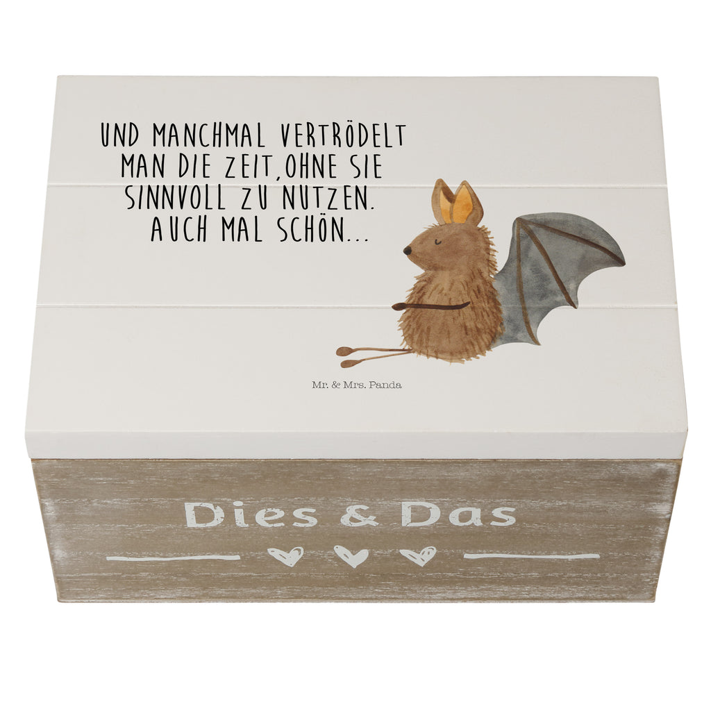 Holzkiste Fledermaus sitzend Holzkiste, Kiste, Schatzkiste, Truhe, Schatulle, XXL, Erinnerungsbox, Erinnerungskiste, Dekokiste, Aufbewahrungsbox, Tiermotive, Gute Laune, lustige Sprüche, Tiere, Fledermaus, Fledermäuse, Motivation, entspannen