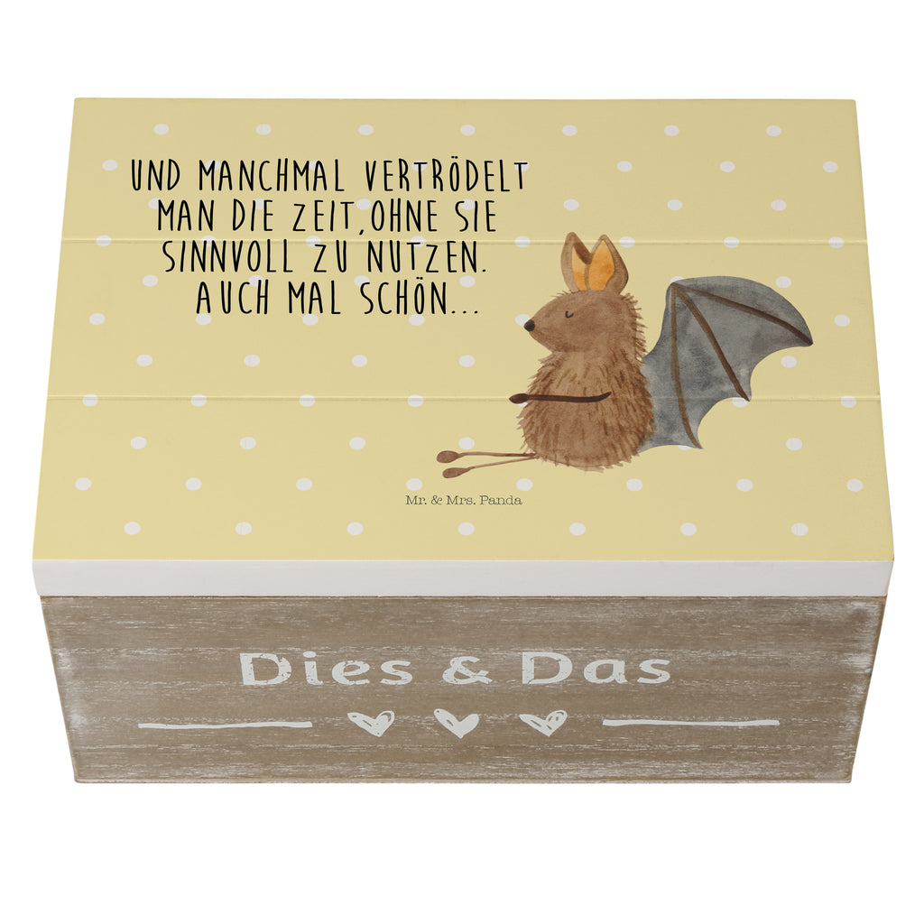Holzkiste Fledermaus sitzend Holzkiste, Kiste, Schatzkiste, Truhe, Schatulle, XXL, Erinnerungsbox, Erinnerungskiste, Dekokiste, Aufbewahrungsbox, Tiermotive, Gute Laune, lustige Sprüche, Tiere, Fledermaus, Fledermäuse, Motivation, entspannen