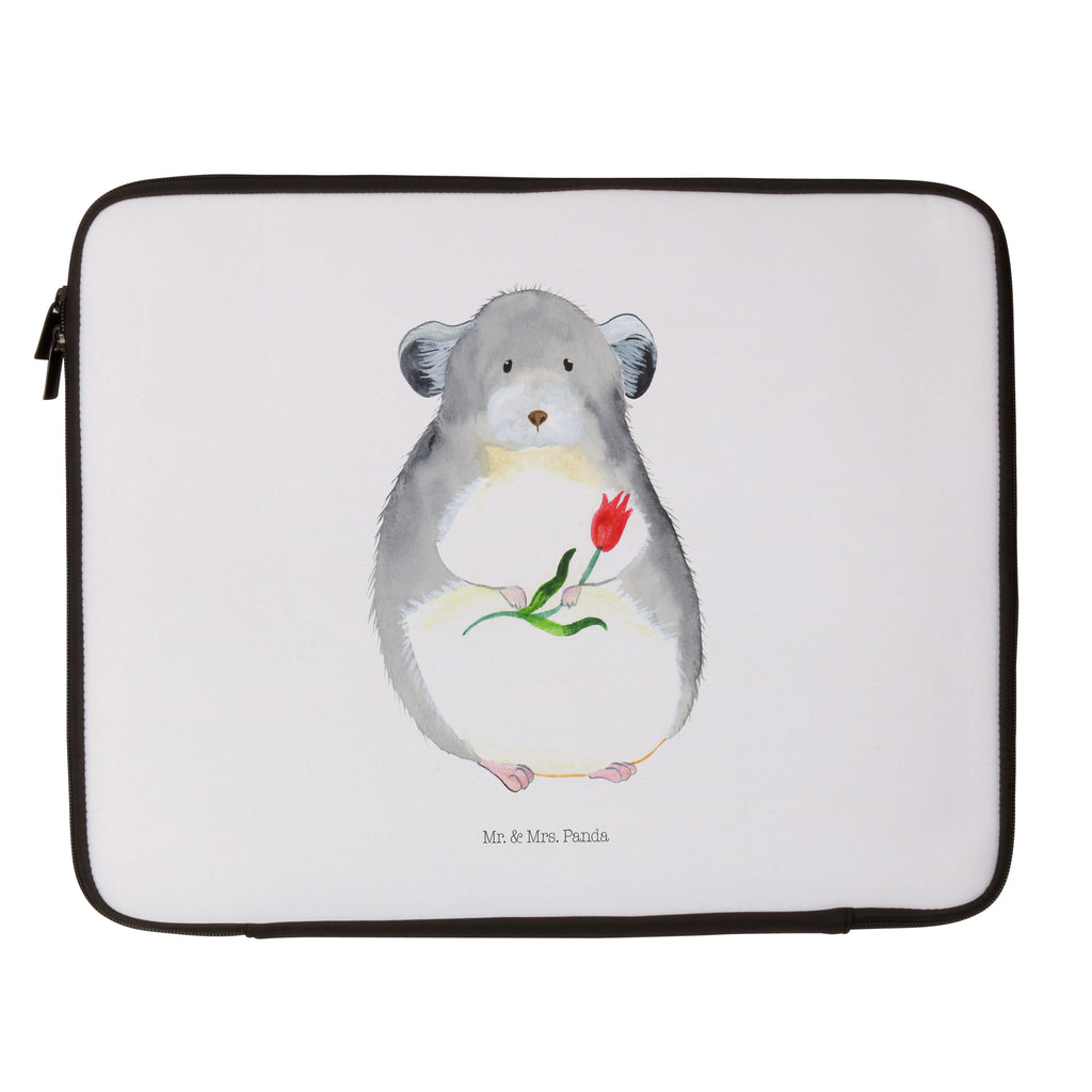 27 x 36 Notebook Tasche  Chinchilla mit Blume Notebook Tasche, Laptop, Computertasche, Tasche, Damen, Schutzhülle, süße Tiermotive, gute Laune, lustige Sprüche, Tiere, Chinchilla, Chinchillas, Liebeskummer, Kummer, Depressionen, traurig sein, Chaos, Glücklichsein, Büro, Büroalltag