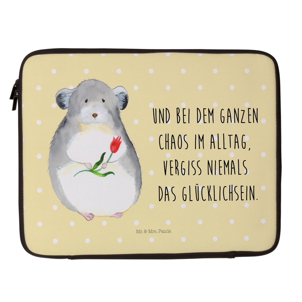 20 x 28 Notebook Tasche  Chinchilla mit Blume Notebook Tasche, Laptop, Computertasche, Tasche, Tiermotive, Gute Laune, lustige Sprüche, Tiere, Chinchilla, Chinchillas, Liebeskummer, Kummer, Depressionen, traurig sein, Chaos, Glücklichsein, Büro, Büroalltag