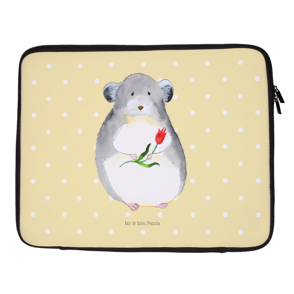 20 x 28 Notebook Tasche  Chinchilla mit Blume Notebook Tasche, Laptop, Computertasche, Tasche, Tiermotive, Gute Laune, lustige Sprüche, Tiere, Chinchilla, Chinchillas, Liebeskummer, Kummer, Depressionen, traurig sein, Chaos, Glücklichsein, Büro, Büroalltag