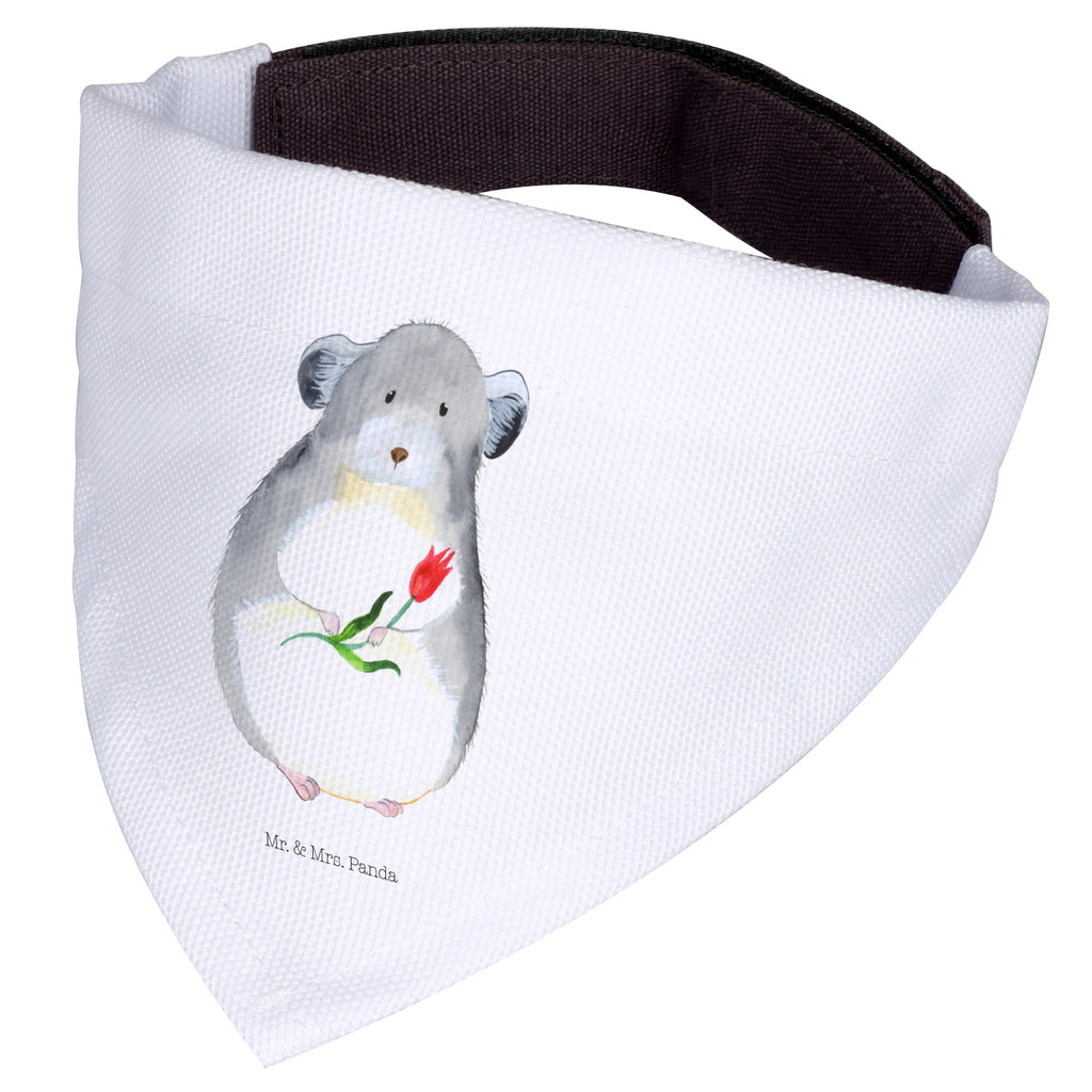 Hundehalstuch L Chinchilla mit Blume Hundehalstuch, Halstuch, Hunde, Tuch, groß, große Hunde, Tiermotive, Gute Laune, lustige Sprüche, Tiere, Chinchilla, Chinchillas, Liebeskummer, Kummer, Depressionen, traurig sein, Chaos, Glücklichsein, Büro, Büroalltag