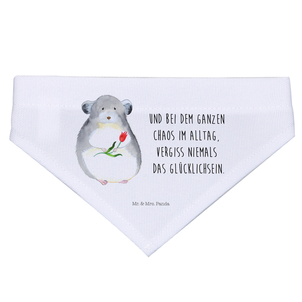 Hundehalstuch L Chinchilla mit Blume Hundehalstuch, Halstuch, Hunde, Tuch, groß, große Hunde, Tiermotive, Gute Laune, lustige Sprüche, Tiere, Chinchilla, Chinchillas, Liebeskummer, Kummer, Depressionen, traurig sein, Chaos, Glücklichsein, Büro, Büroalltag