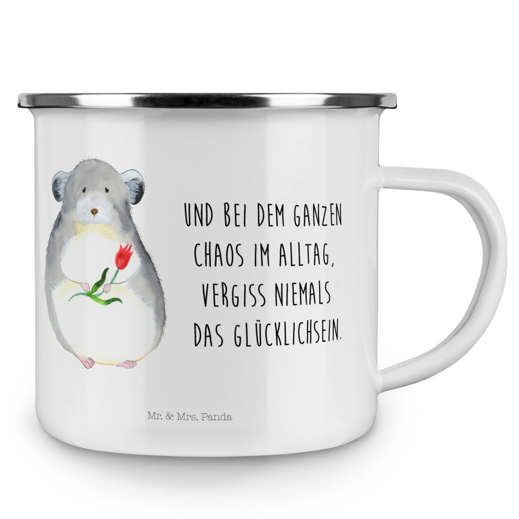 Camping Emaille Tasse Chinchilla mit Blume Campingtasse, Trinkbecher, Metalltasse, Outdoor Tasse, Emaille Trinkbecher, Blechtasse Outdoor, Emaille Campingbecher, Edelstahl Trinkbecher, Metalltasse für Camping, Kaffee Blechtasse, Camping Tasse Metall, Tiermotive, Gute Laune, lustige Sprüche, Tiere, Chinchilla, Chinchillas, Liebeskummer, Kummer, Depressionen, traurig sein, Chaos, Glücklichsein, Büro, Büroalltag