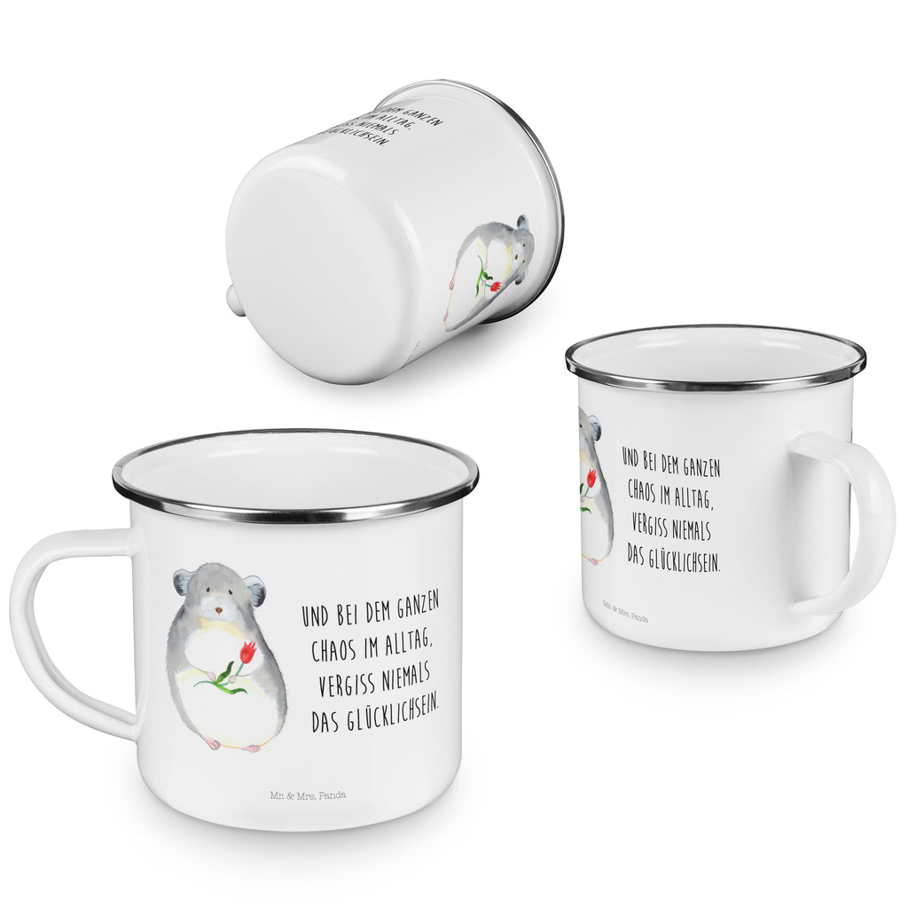 Camping Emaille Tasse Chinchilla mit Blume Campingtasse, Trinkbecher, Metalltasse, Outdoor Tasse, Emaille Trinkbecher, Blechtasse Outdoor, Emaille Campingbecher, Edelstahl Trinkbecher, Metalltasse für Camping, Kaffee Blechtasse, Camping Tasse Metall, Tiermotive, Gute Laune, lustige Sprüche, Tiere, Chinchilla, Chinchillas, Liebeskummer, Kummer, Depressionen, traurig sein, Chaos, Glücklichsein, Büro, Büroalltag