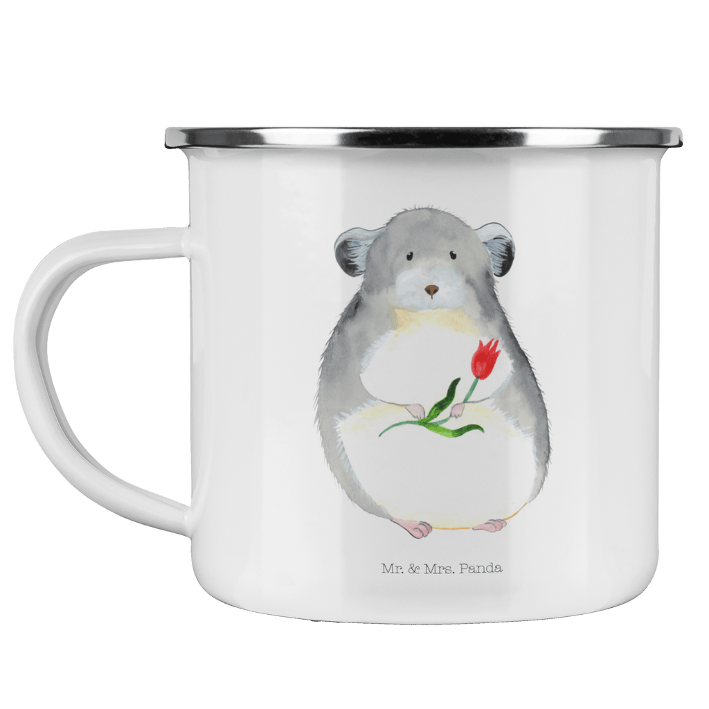 Camping Emaille Tasse Chinchilla mit Blume Campingtasse, Trinkbecher, Metalltasse, Outdoor Tasse, Emaille Trinkbecher, Blechtasse Outdoor, Emaille Campingbecher, Edelstahl Trinkbecher, Metalltasse für Camping, Kaffee Blechtasse, Camping Tasse Metall, Tiermotive, Gute Laune, lustige Sprüche, Tiere, Chinchilla, Chinchillas, Liebeskummer, Kummer, Depressionen, traurig sein, Chaos, Glücklichsein, Büro, Büroalltag