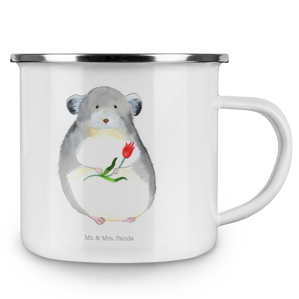 Camping Emaille Tasse Chinchilla mit Blume Campingtasse, Trinkbecher, Metalltasse, Outdoor Tasse, Emaille Trinkbecher, Blechtasse Outdoor, Emaille Campingbecher, Edelstahl Trinkbecher, Metalltasse für Camping, Kaffee Blechtasse, Camping Tasse Metall, Tiermotive, Gute Laune, lustige Sprüche, Tiere, Chinchilla, Chinchillas, Liebeskummer, Kummer, Depressionen, traurig sein, Chaos, Glücklichsein, Büro, Büroalltag