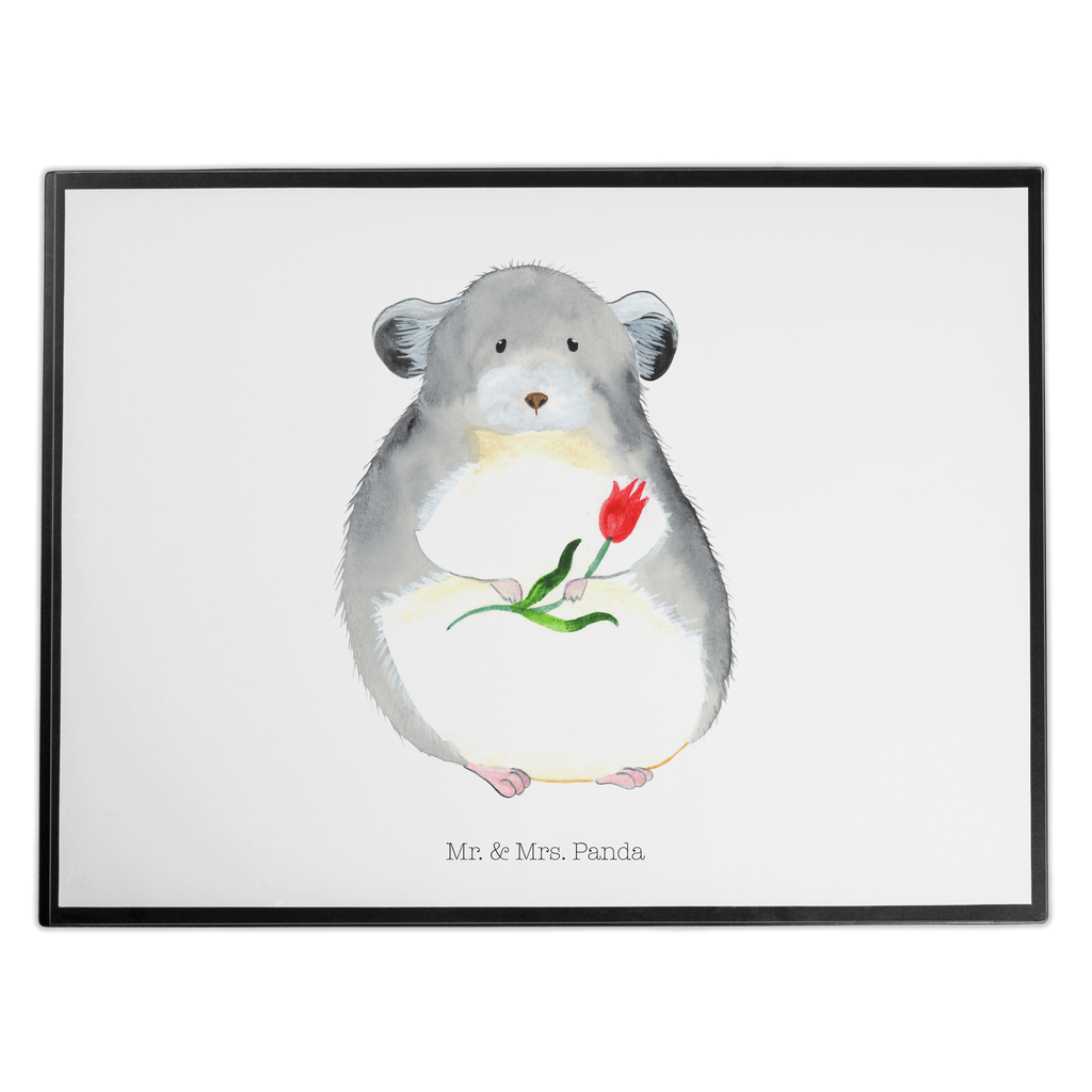 Schreibtischunterlage Chinchilla mit Blume Schreibunterlage, Schreibtischauflage, Bürobedarf, Büroartikel, Schreibwaren, Schreibtisch Unterlagen, Schreibtischunterlage Groß, Tiermotive, Gute Laune, lustige Sprüche, Tiere, Chinchilla, Chinchillas, Liebeskummer, Kummer, Depressionen, traurig sein, Chaos, Glücklichsein, Büro, Büroalltag