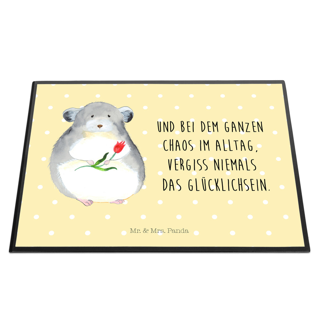 Schreibtischunterlage Chinchilla mit Blume Schreibunterlage, Schreibtischauflage, Bürobedarf, Büroartikel, Schreibwaren, Schreibtisch Unterlagen, Schreibtischunterlage Groß, Tiermotive, Gute Laune, lustige Sprüche, Tiere, Chinchilla, Chinchillas, Liebeskummer, Kummer, Depressionen, traurig sein, Chaos, Glücklichsein, Büro, Büroalltag