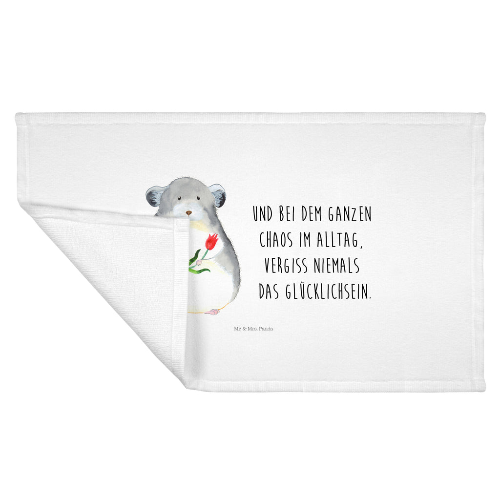 50 x 100 Handtuch Chinchilla mit Blume Handtuch, Badehandtuch, Badezimmer, Handtücher, groß, Kinder, Baby, Tiermotive, Gute Laune, lustige Sprüche, Tiere, Chinchilla, Chinchillas, Liebeskummer, Kummer, Depressionen, traurig sein, Chaos, Glücklichsein, Büro, Büroalltag