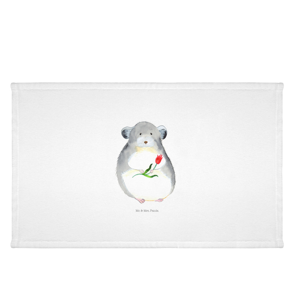 50 x 100 Handtuch Chinchilla mit Blume Handtuch, Badehandtuch, Badezimmer, Handtücher, groß, Kinder, Baby, Tiermotive, Gute Laune, lustige Sprüche, Tiere, Chinchilla, Chinchillas, Liebeskummer, Kummer, Depressionen, traurig sein, Chaos, Glücklichsein, Büro, Büroalltag