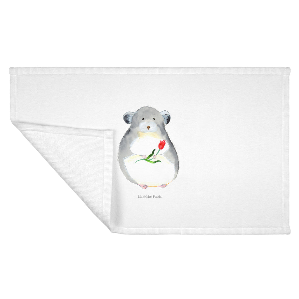 50 x 100 Handtuch Chinchilla mit Blume Handtuch, Badehandtuch, Badezimmer, Handtücher, groß, Kinder, Baby, Tiermotive, Gute Laune, lustige Sprüche, Tiere, Chinchilla, Chinchillas, Liebeskummer, Kummer, Depressionen, traurig sein, Chaos, Glücklichsein, Büro, Büroalltag
