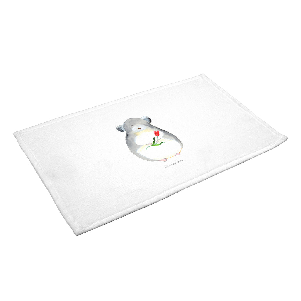 50 x 100 Handtuch Chinchilla mit Blume Handtuch, Badehandtuch, Badezimmer, Handtücher, groß, Kinder, Baby, Tiermotive, Gute Laune, lustige Sprüche, Tiere, Chinchilla, Chinchillas, Liebeskummer, Kummer, Depressionen, traurig sein, Chaos, Glücklichsein, Büro, Büroalltag